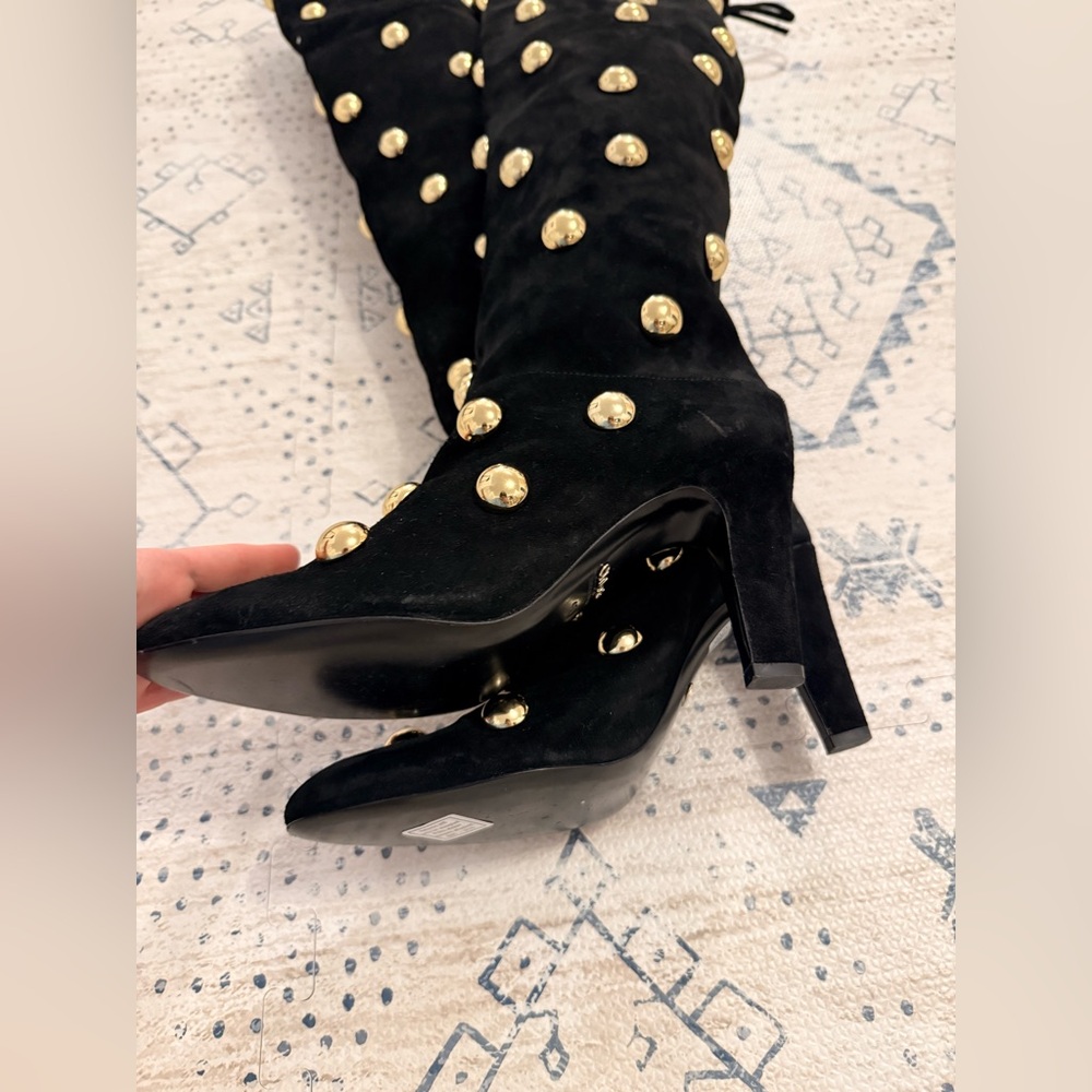 ✨ CHLOE EVE Studded suede over-the-knee boots $2,290 - Picture 8 of 13